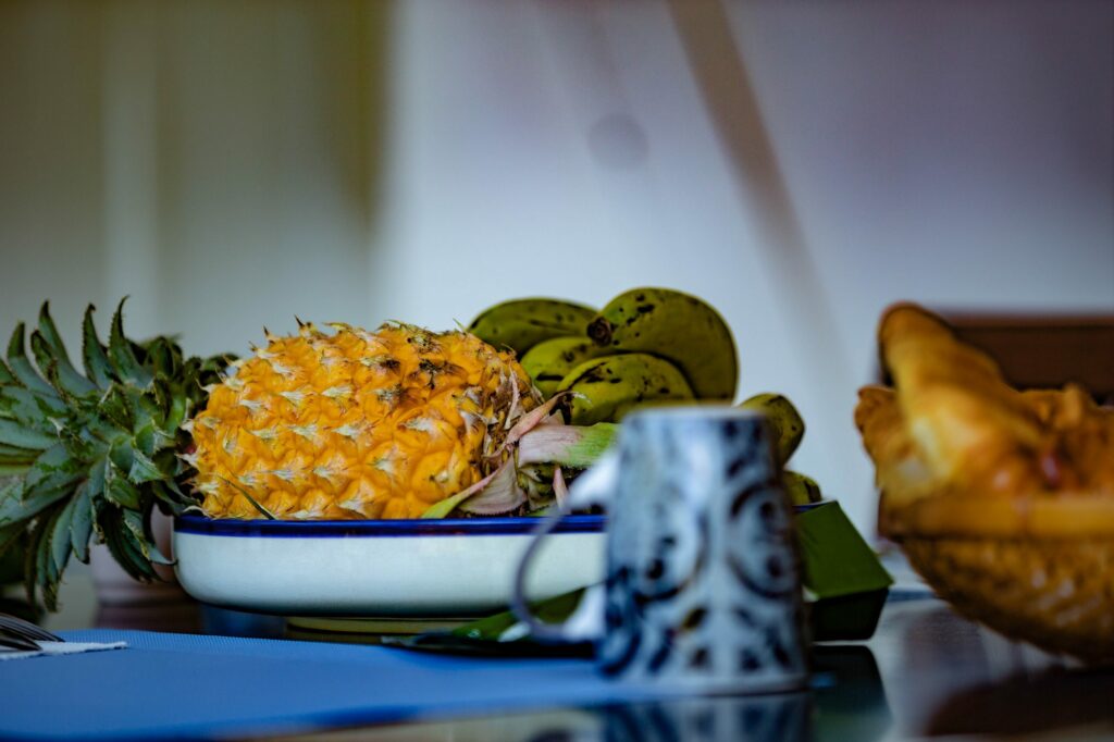 Petit-déjeuner servi à la Villa Myriam